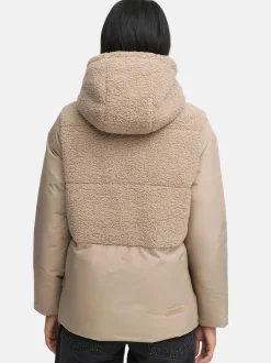 Marikoo Damen Plüschjacke - Sheeta 16 in taupe
