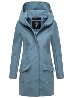 Marikoo Damen Softshellmantel - Mayleen in hellblau