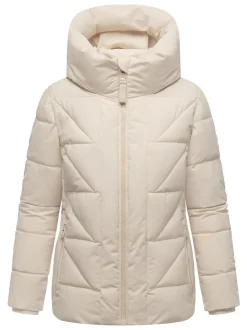 Marikoo Damen Steppjacke - Kuschelnasee 16 in beige