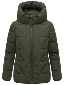 Marikoo Damen Steppjacke - Kuschelnasee 16 in oliv