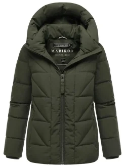 Marikoo Damen Steppjacke - Kuschelnasee 16 in oliv