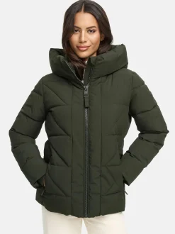 Marikoo Damen Steppjacke - Kuschelnasee 16 in oliv