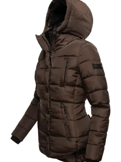 Marikoo Damen Steppjacke - Lotusblüte in schoko