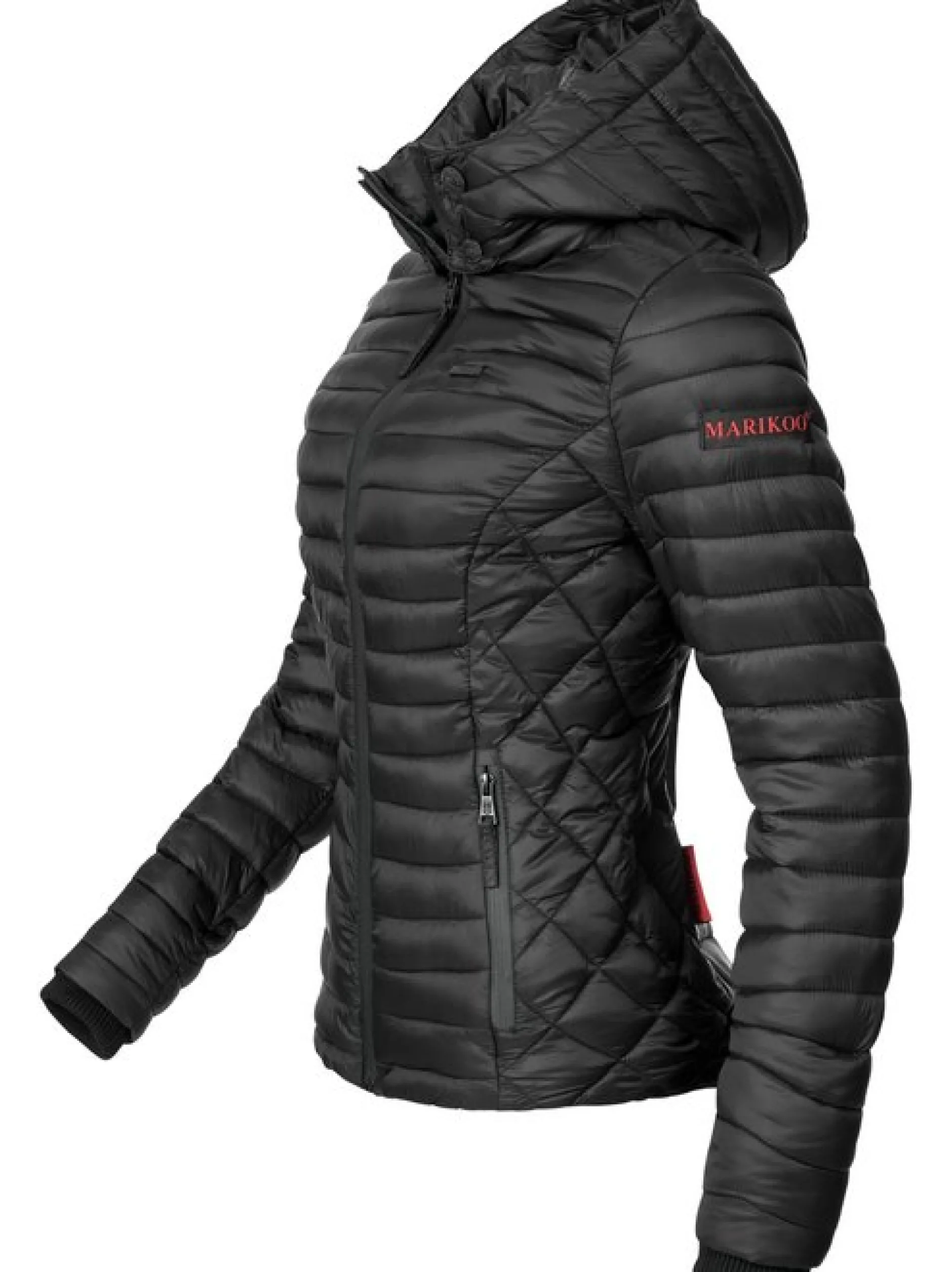 Marikoo Damen Steppjacke - Samtpfote in schwarz