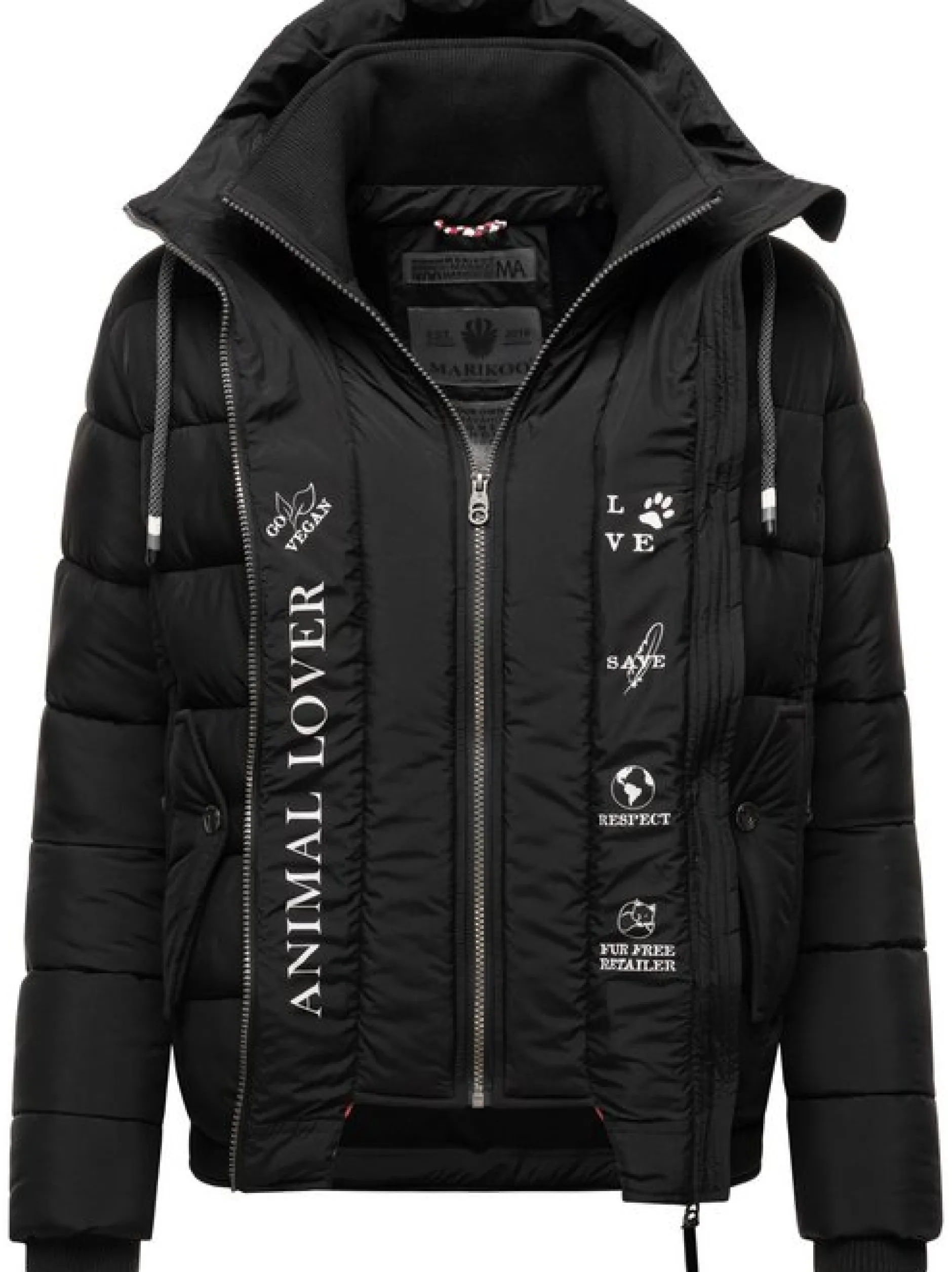 Marikoo Damen Steppjacke - Taisaa Prc in schwarz