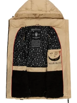 Marikoo Damen Steppweste - Eisflöckchen in beige