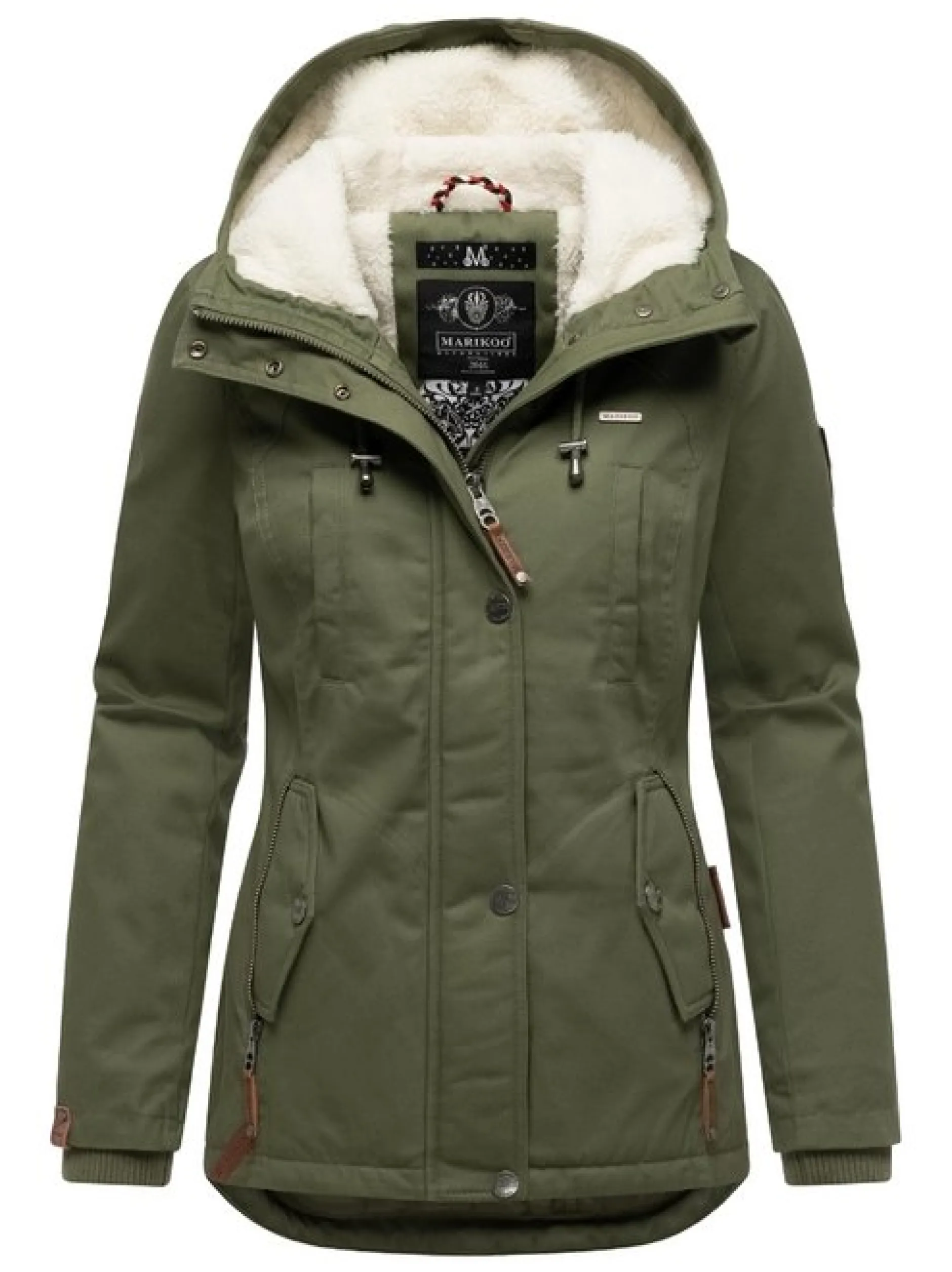 Marikoo Damen Winterjacke - Bikoo in oliv