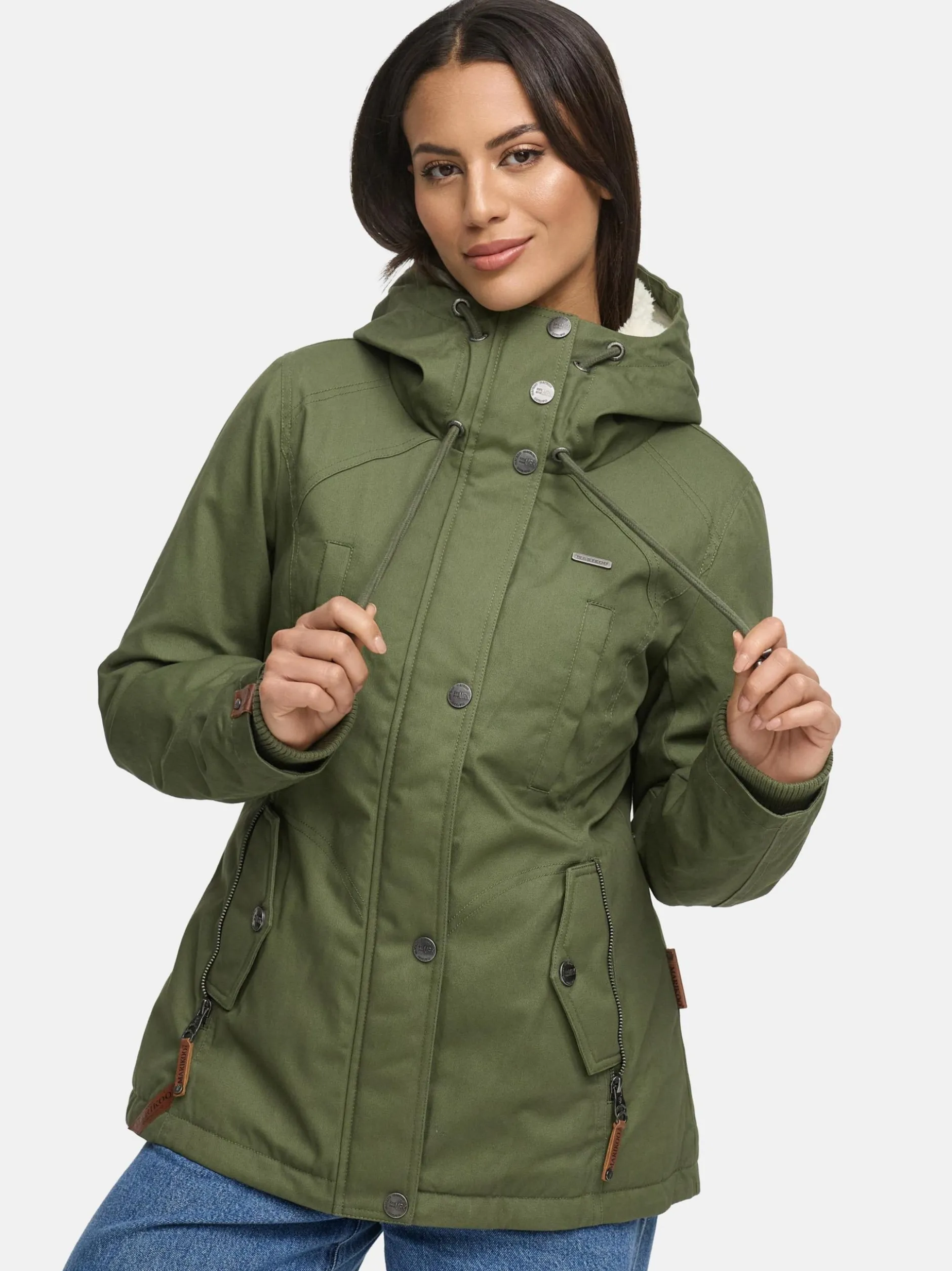 Marikoo Damen Winterjacke - Bikoo in oliv