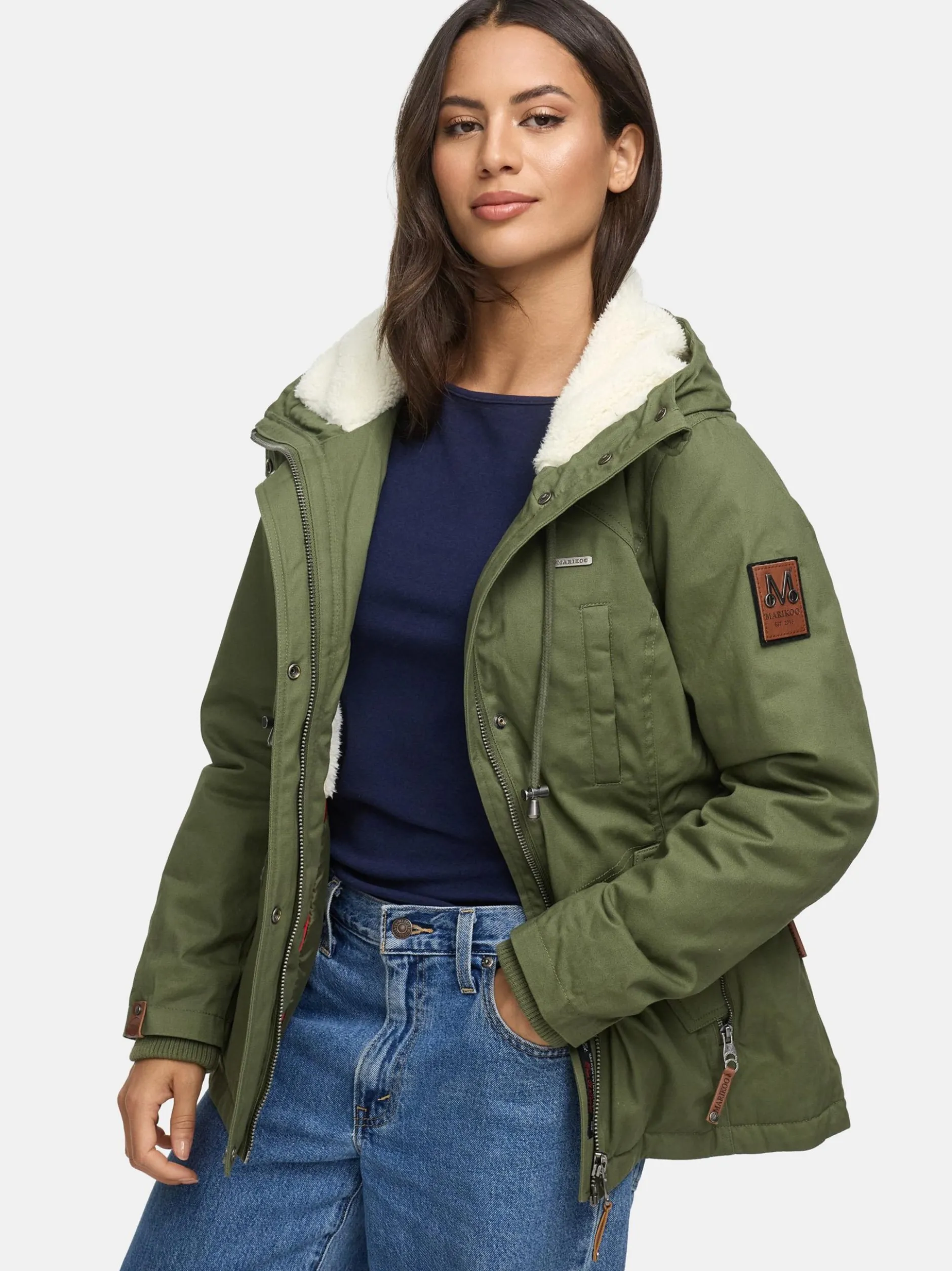 Marikoo Damen Winterjacke - Bikoo in oliv