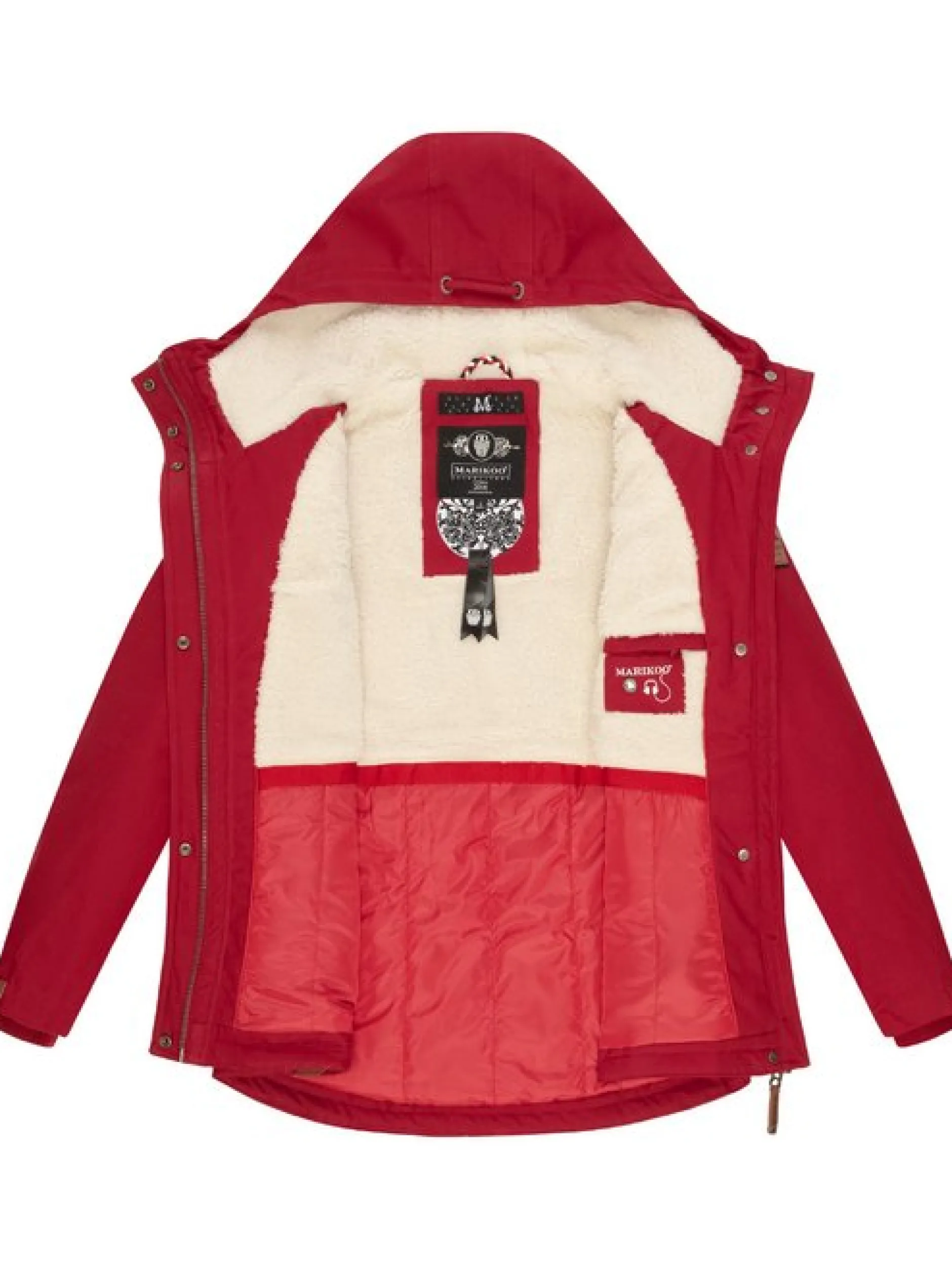Marikoo Damen Winterjacke - Bikoo in rot