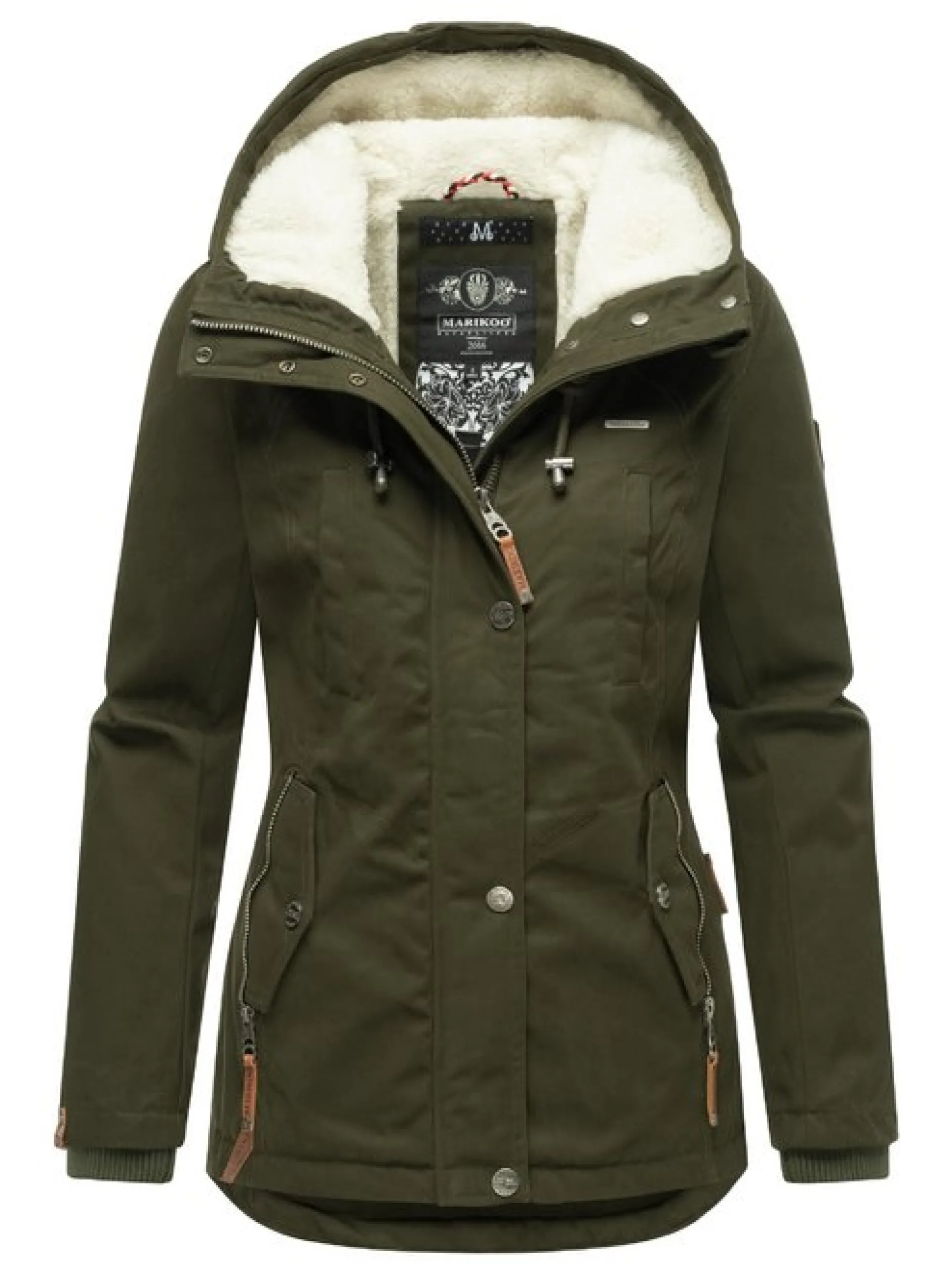 Marikoo Damen Winterjacke - Bikoo in oliv