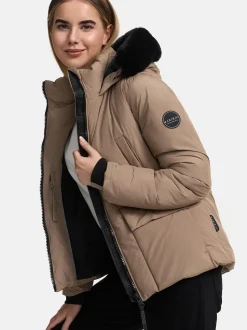 Marikoo Damen Winterjacke - Morinaa XVI in taupe
