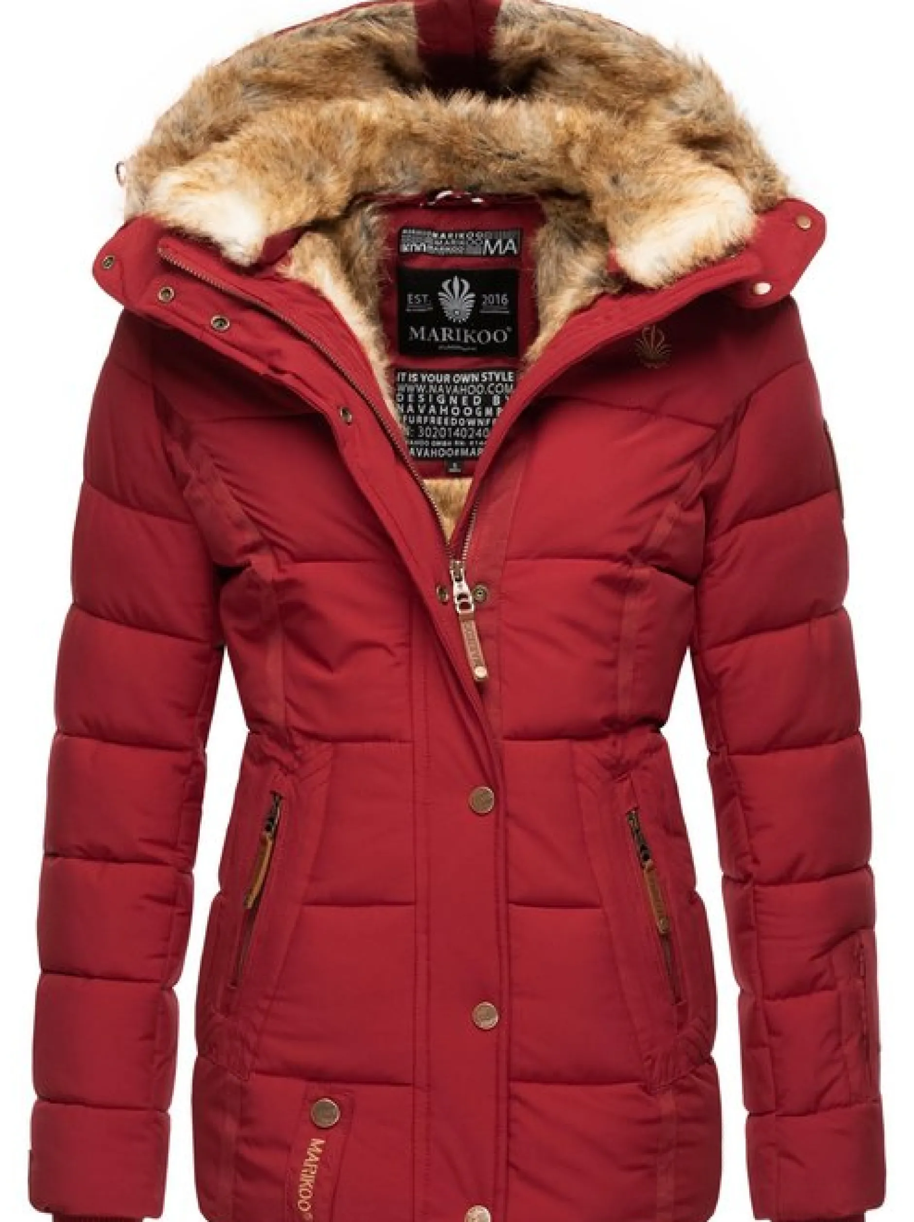 Marikoo Damen Winterjacke - Nekoo in rot