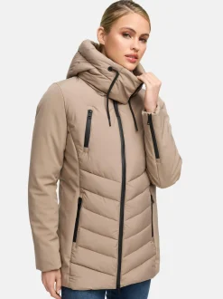 Marikoo Damen Winterjacke - Tivaa XVI in taupe