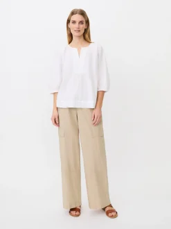 Masai Damen Bluse in weiß - Ausschnitt: Rundhals