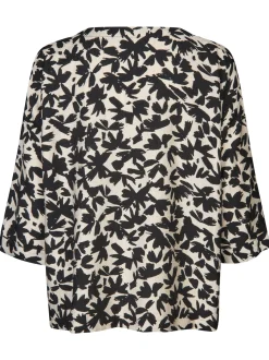 Masai Damen Blusenshirt in schwarz mehrfarbig