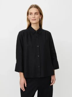 Masai Damen Hemdbluse in schwarz - Ärmel: 3/4 Arm