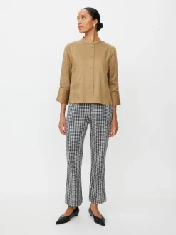 Masai Damen Hemd in camel - Ausschnitt: Rundhals