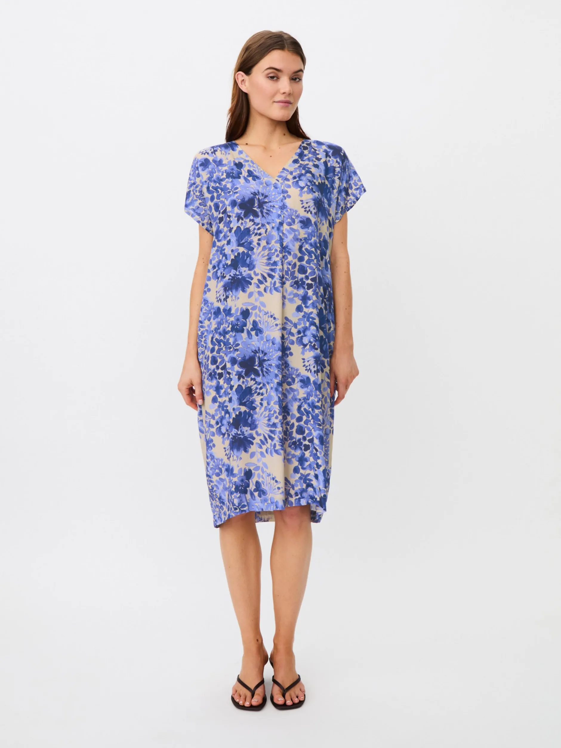 Masai Damen Kleid in blau mehrfarbig - Ärmel: kurzarm