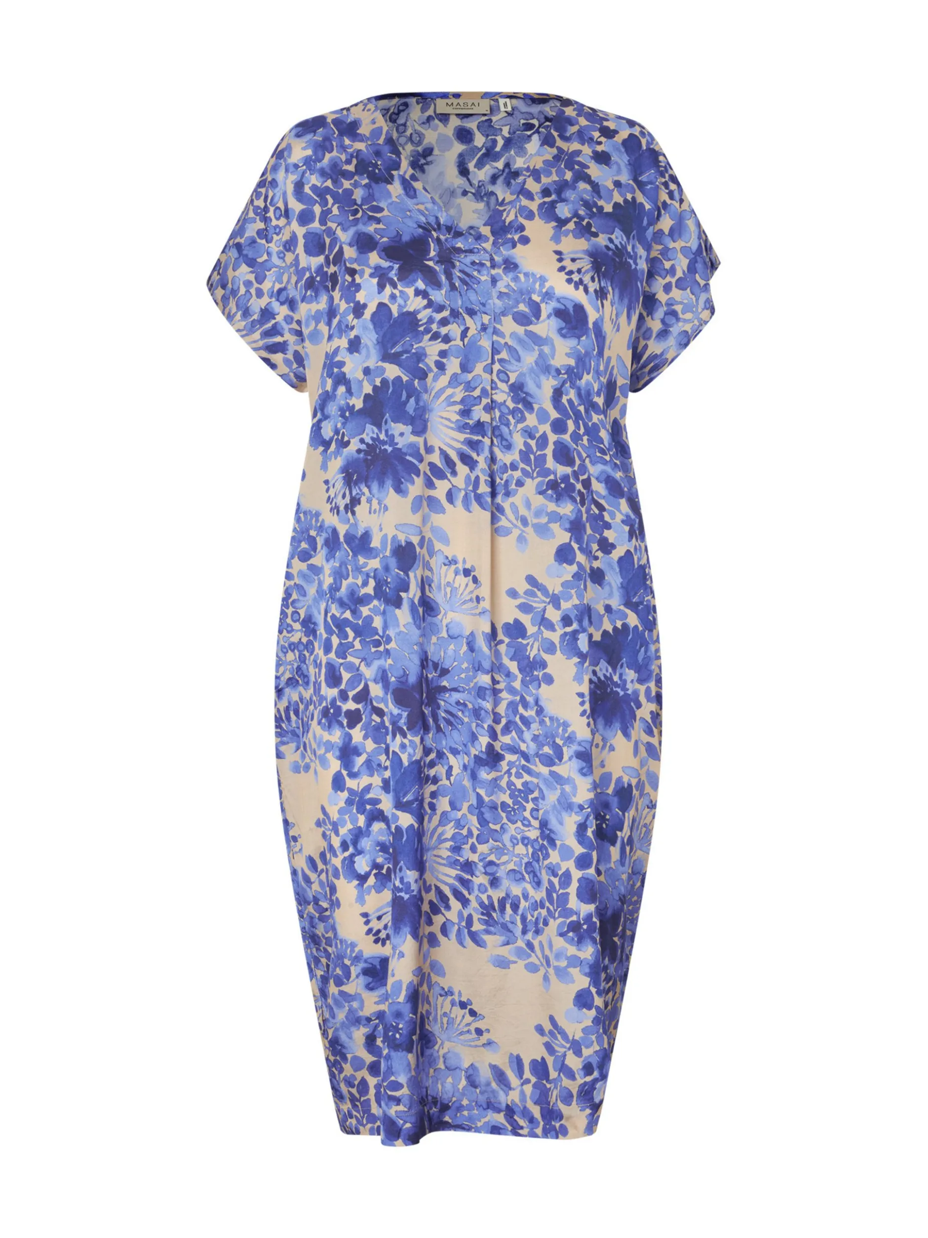 Masai Damen Kleid in blau mehrfarbig - Ärmel: kurzarm