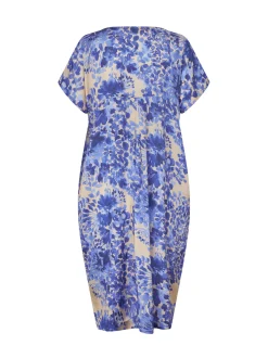 Masai Damen Kleid in blau mehrfarbig - Ärmel: kurzarm