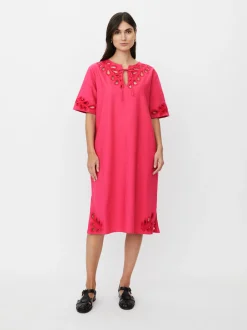 Masai Damen Kleid in pink - Länge: lang