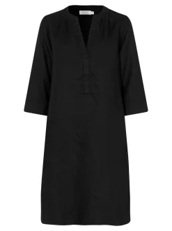 Masai Damen knielanges Blusenkleid in schwarz