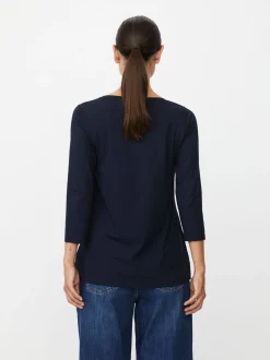 Masai Damen Langarmshirt in marine - Ärmel: 3/4 Arm