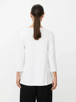 Masai Damen Langarmshirt in weiß - Ausschnitt: Rundhals