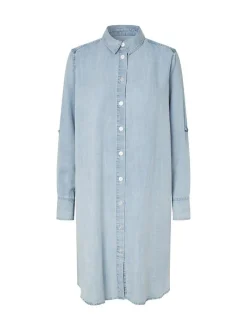 Masai Damen Midikleid in denim - Länge: midi