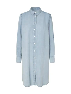 Masai Damen Midikleid in denim - Länge: midi