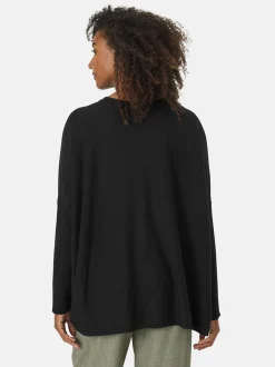 Masai Damen Strickpullover in schwarz - Ärmel: langarm