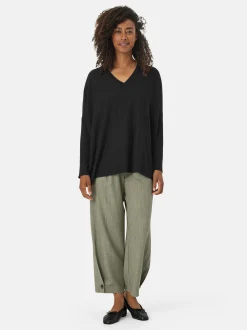 Masai Damen Strickpullover in schwarz - Ärmel: langarm