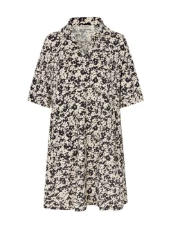 Masai Damen Tunika in schwarz beige - Länge: kurz