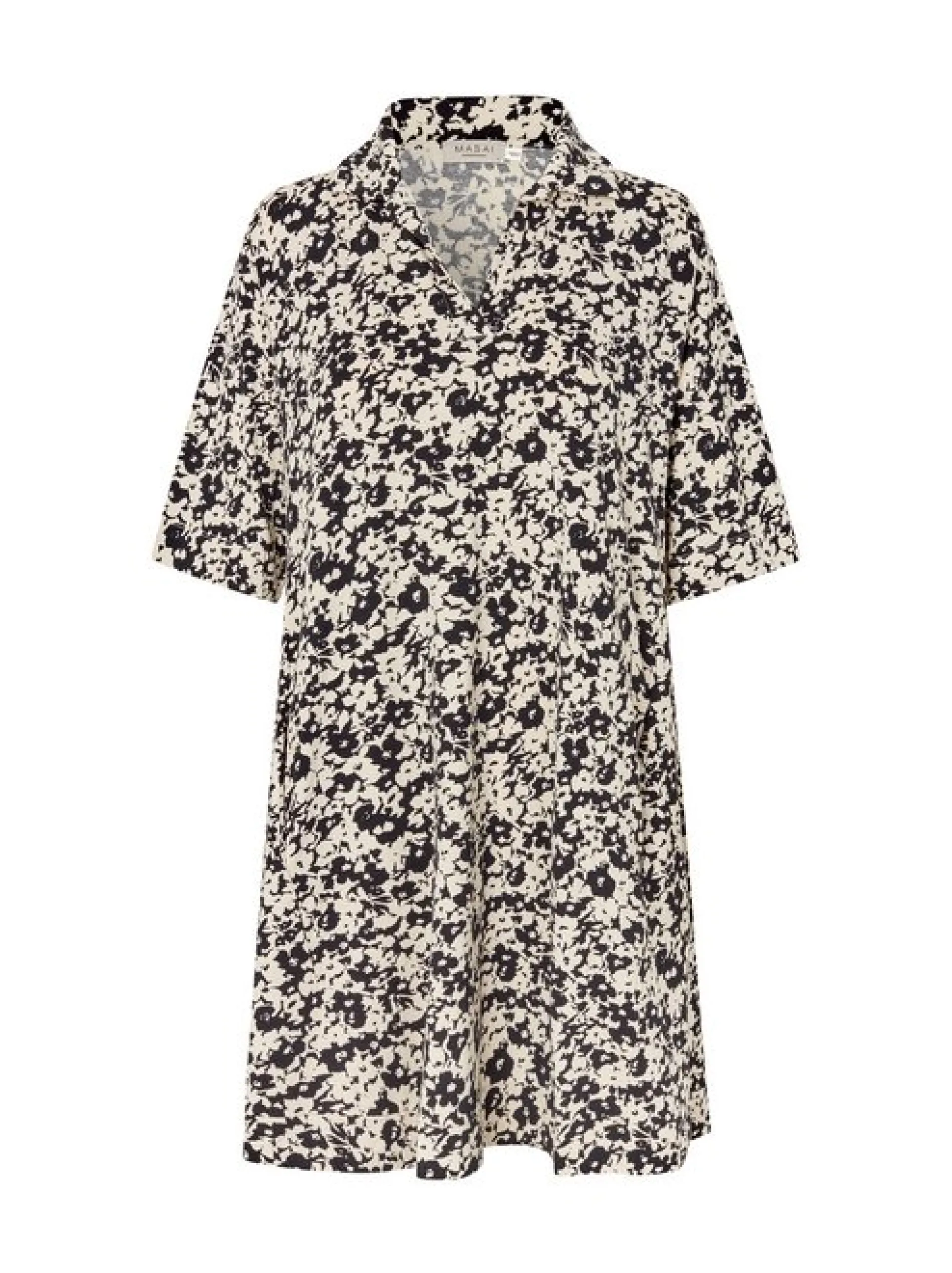 Masai Damen Tunika in schwarz beige - Länge: kurz