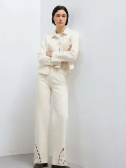 Mavi Damen Jeans - Malibu in ecru