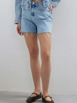 Mavi Damen Jeansshorts - Millie in light stone
