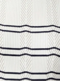 Mavi Damen Strickshirt in ecru blau - Ärmel: kurzarm