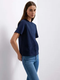 Mavi Damen T-Shirt in marine - Ausschnitt: Rundhals