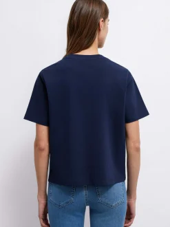 Mavi Damen T-Shirt in marine - Ausschnitt: Rundhals