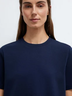 Mavi Damen T-Shirt in marine - Ausschnitt: Rundhals