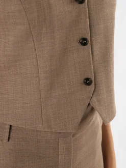 MAX&Co. Damen Weste - Camping in taupe