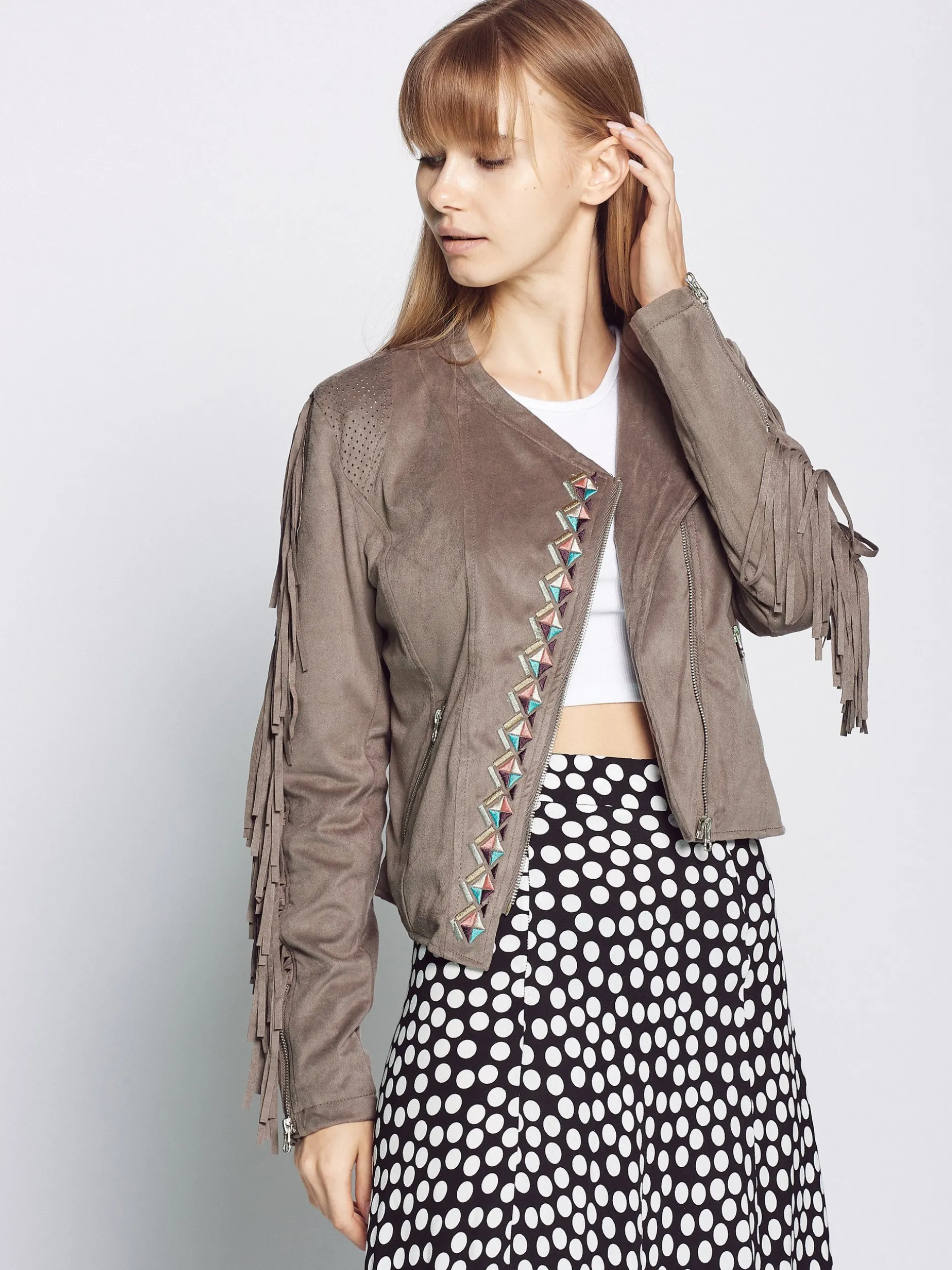 Maze Damen Jacke in grau