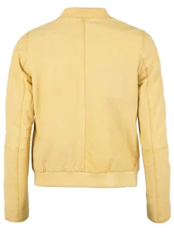 Maze Damen Lederblouson in gelb