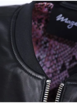 Maze Damen Lederblouson in schwarz