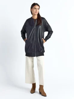 Maze Damen Lederblouson in schwarz