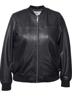 Maze Damen Lederblouson in schwarz