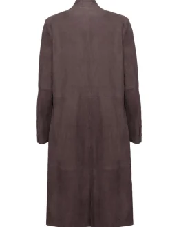 Maze Damen Ledercardigan in braun