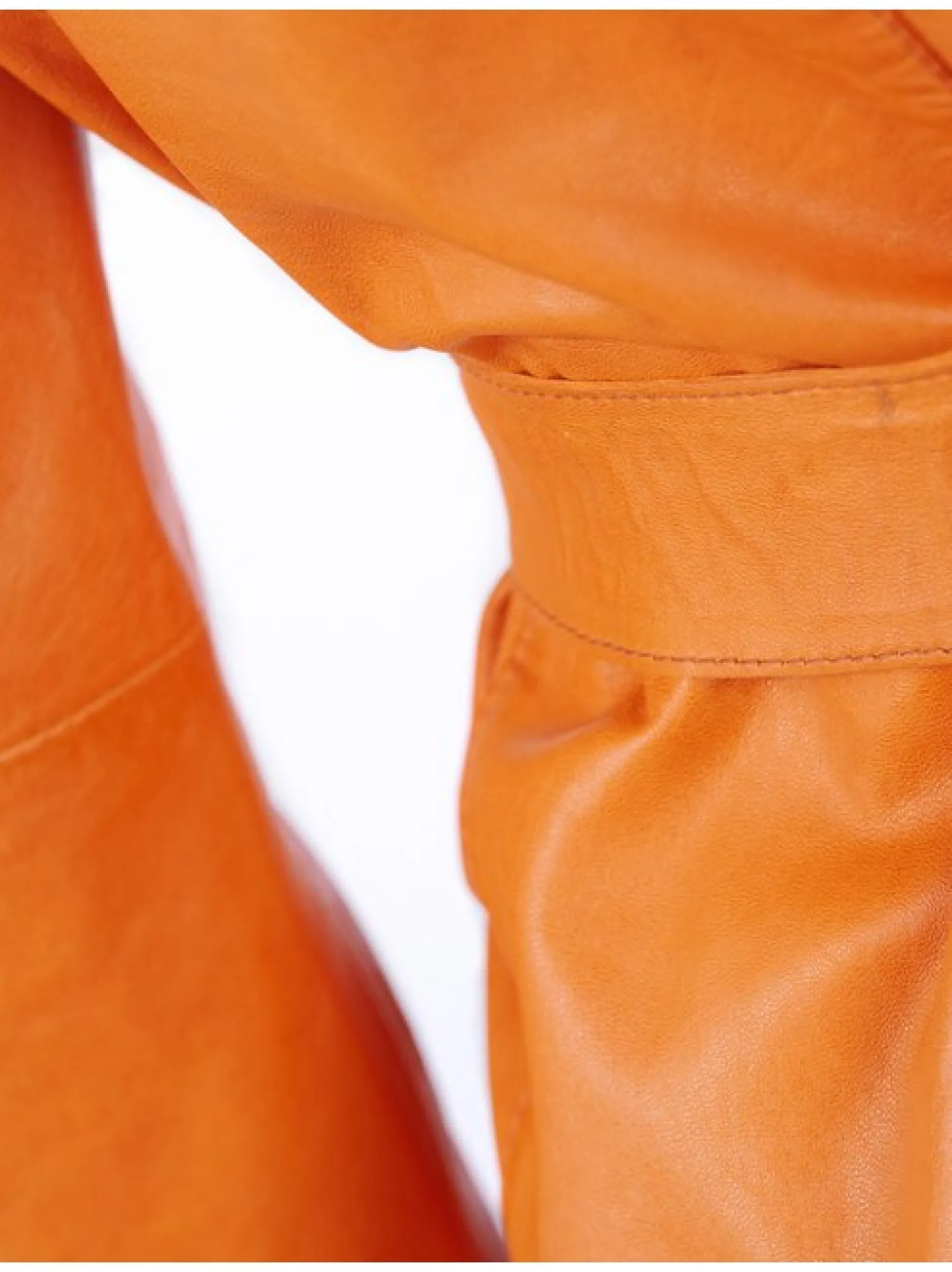 Maze Damen Lederhemd in orange
