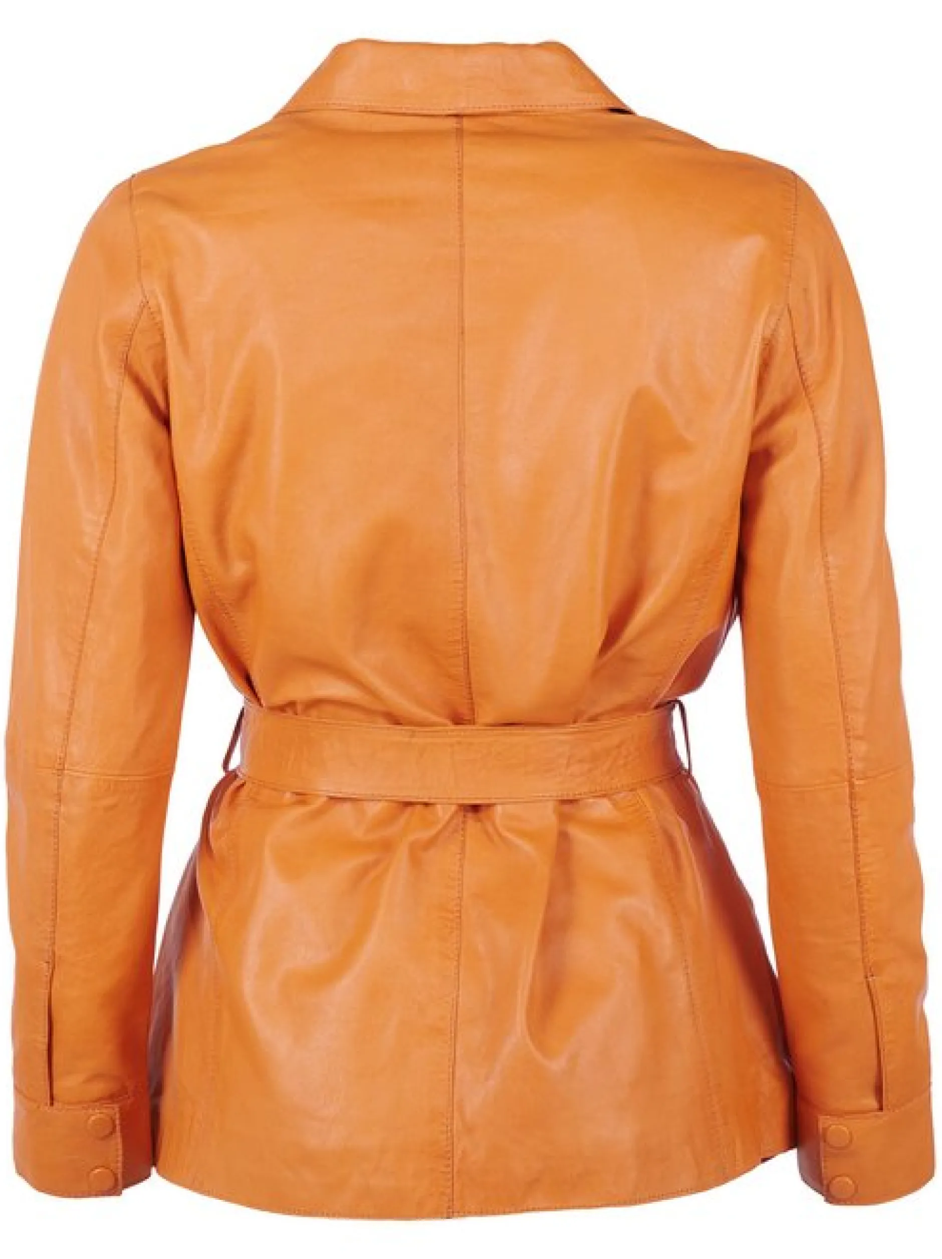 Maze Damen Lederhemd in orange